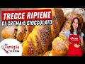 Ricetta delle TRECCE di PAN BRIOCHE soffici con crema e cioccolato spiegate passo passo!