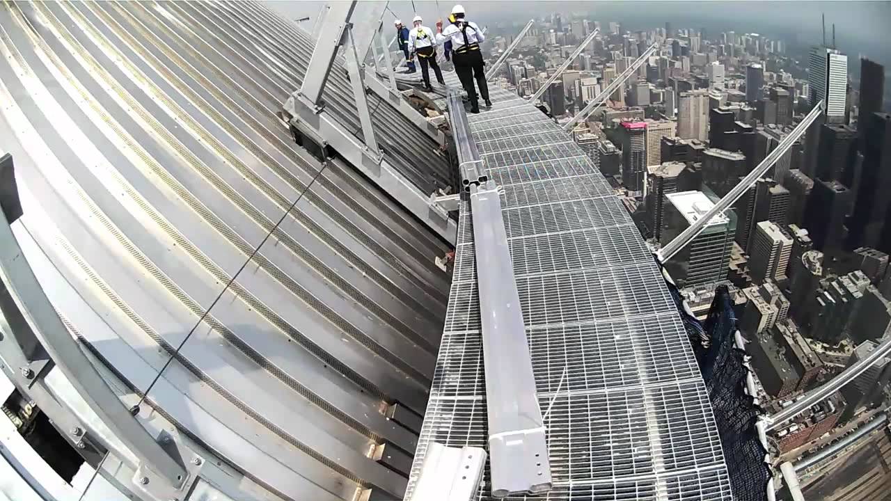 What materials were used to build the CN Tower?