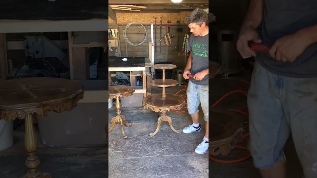 Refinishing Antique Furniture With A Veneer Top - YouTube Refinishing antique furniture with a veneer top - Refinishing Antique Furniture With A Veneer Top - YouTube