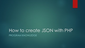 How to create JSON with PHP