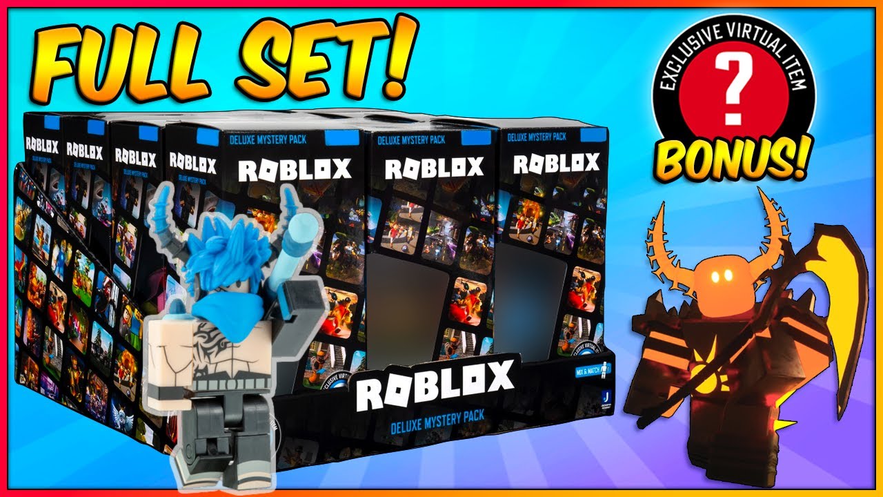 Roblox roblox action collection - tower heroes: kart kid deluxe mystery  figure pack + two mystery figure bundle [includes 3 exclusiv