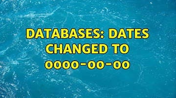 Databases: Dates changed to 0000-00-00 (2 Solutions!!)