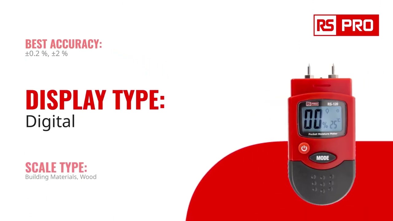 RS PRO | RS PRO DT-229/239 Moisture Meter, 200 °C, 99.9 % RH Max