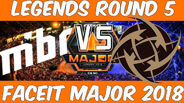 MIBR vs NIP FACEIT Major london 2018 Highlights CSGO - Mirage -BO3 - MAP 2 -Legends Stage