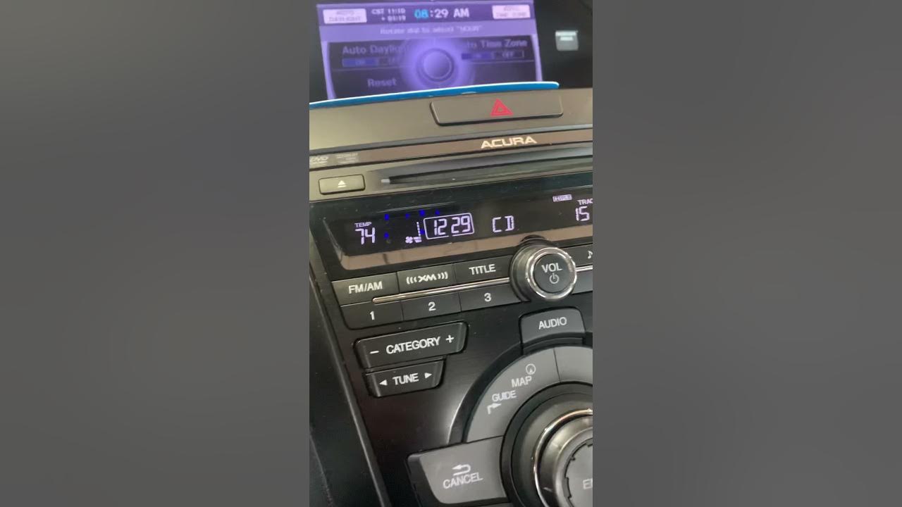 How to set clock on a 2013 Acura RDX YouTube