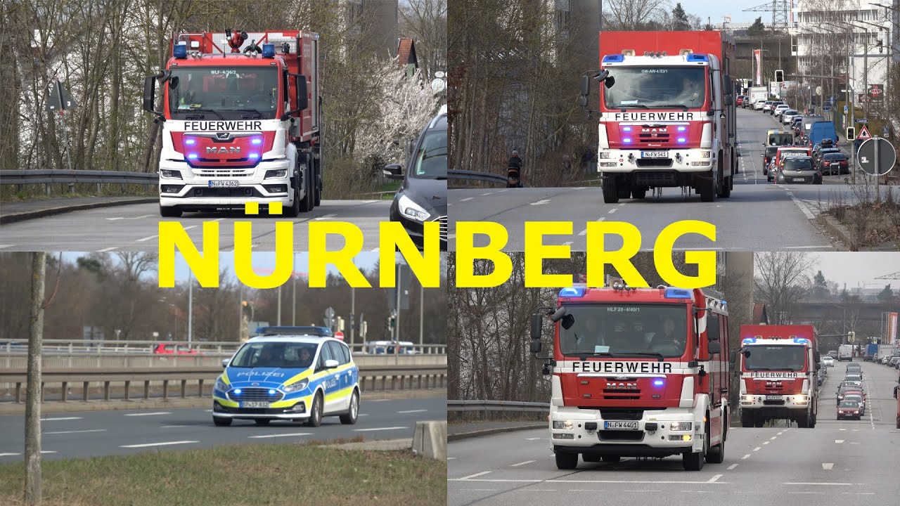 [ERSTMALIG | WLF mit AB-W und VSA] ZUSAMMENSCHNITT WACHE 4 | Einsatzfahrten NÜRNBERG