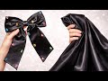 صنع ربطة شعر من حرير الساتان الأسود في المنزل من السهل جد ا بيعها اصنعي بيعي واربحي الما