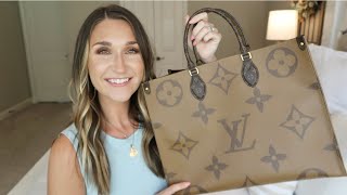 LOUIS VUITTON ONTHEGO GM! WHAT'S IN MY BAG, REVIEW,   NEVERFULL MM/GM COMPARISONS