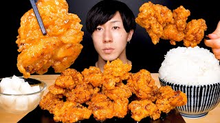 ASMR RECIPE 咀嚼音 SWEET CHICKEN RICE 韓国チキン ハニーコンボ COOKING EATING MUKBANG ไก่หวาน Ayam manis Gà ngọt