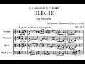 Alexander Glazunov - Elegy Op. 105 for String Quartet (1928)