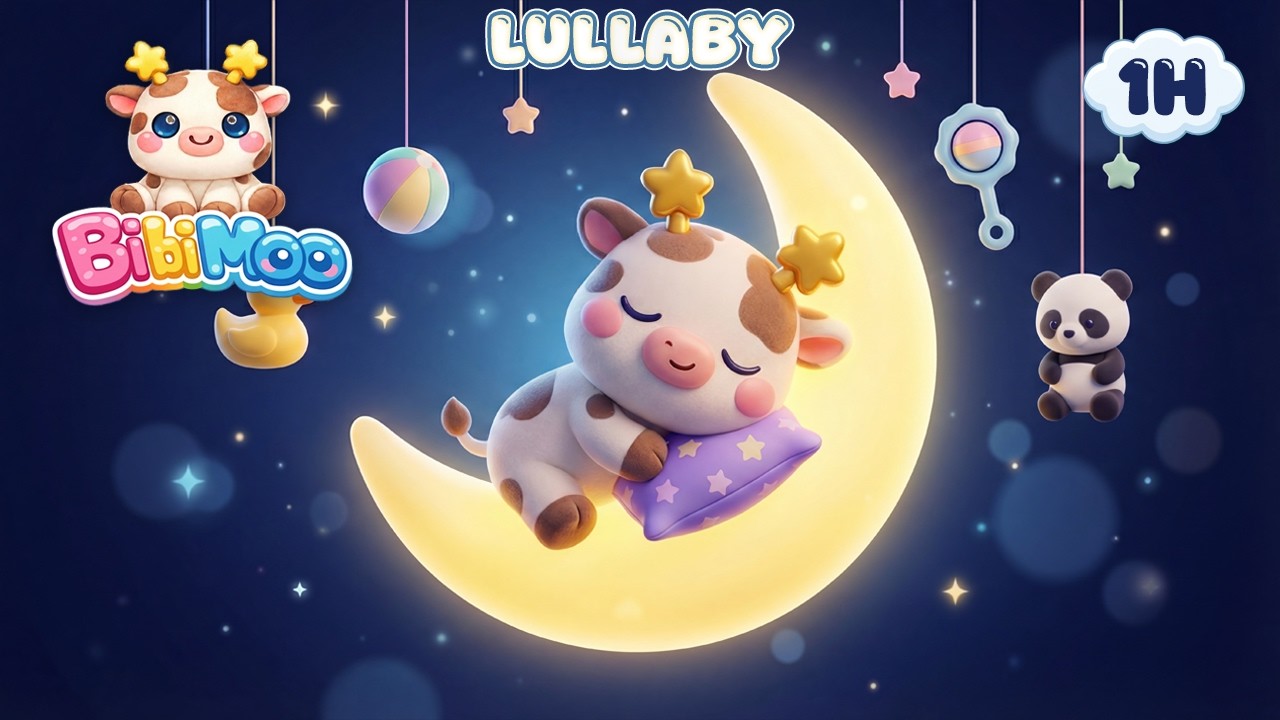 Baby Sleep Fast 💤 1 Hour Calming Lullaby on the Moon 🌙