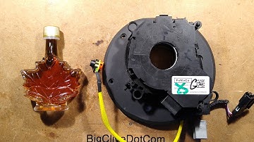 Inside a car clock-spring module (steering wheel wiring interface)