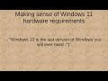 Making Sense of Windows 11 Hardware Requirements