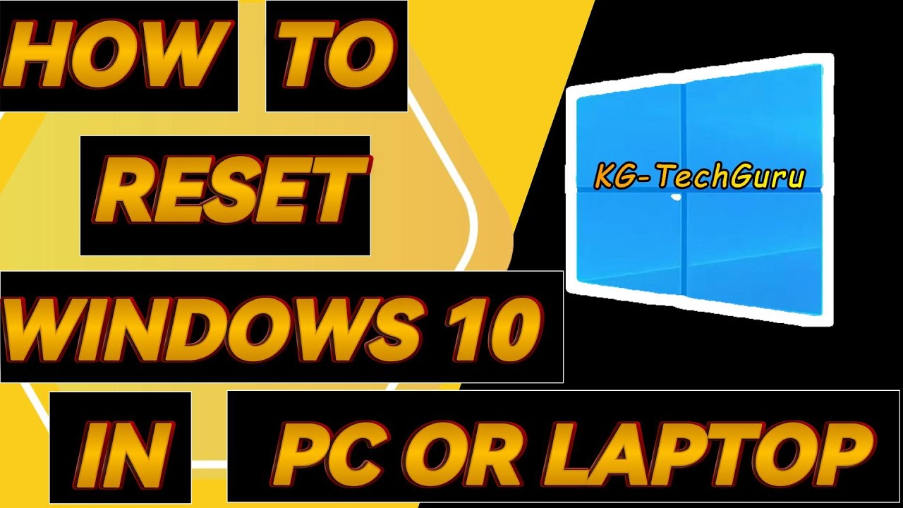 How to Reset Windows 10 without loosing data | PC/Laptop को Format कैसे ...