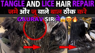 TANGLE AND LICE HAIR REPAIR जमे और जू वाले बाल ठीक करे GAURAV SIR ने😱😍🔥 screenshot 3