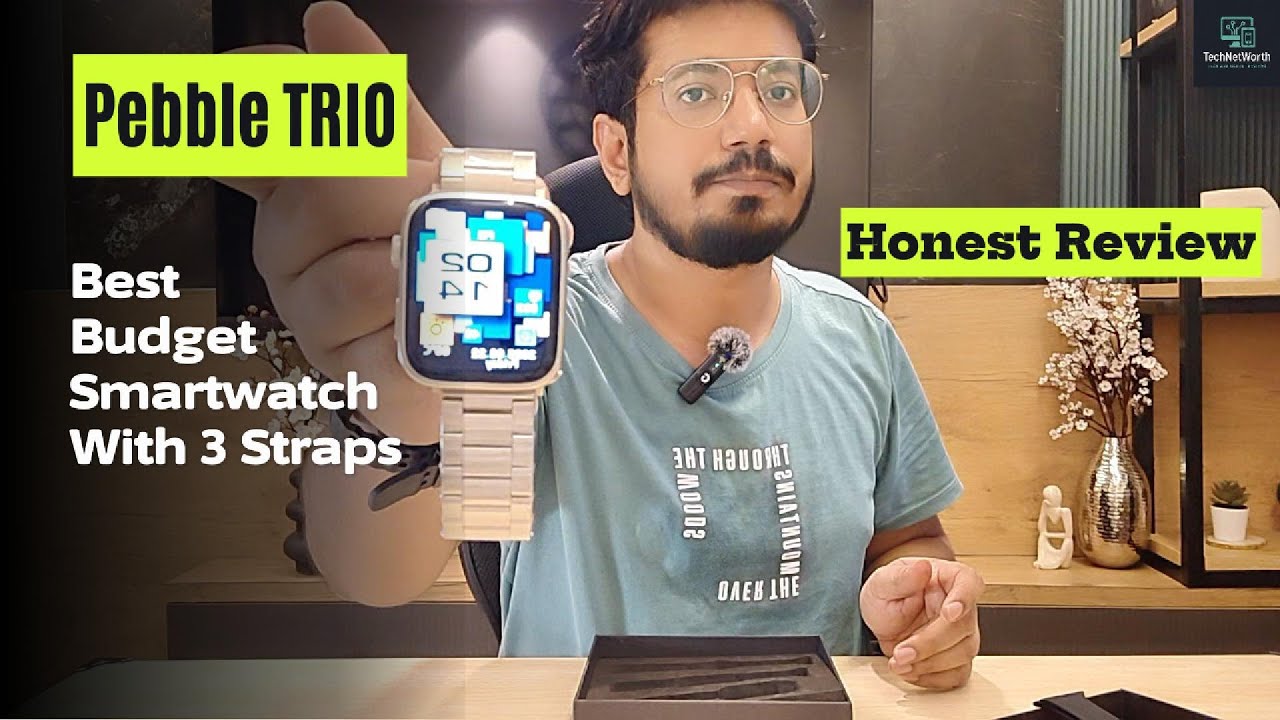 Pebble Trio Smartwatch | Best Budget Smartwatch with 3 straps | Premium Features in Budget Price