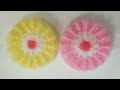 코바늘 수세미/실용적인 원형꽃 수세미뜨기Crochet circle flower dish scrubber