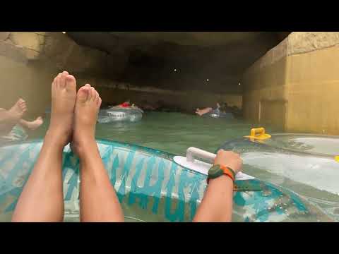 River Rapids lazy river at Aquaventure water park in Dubai, UAE March 2024