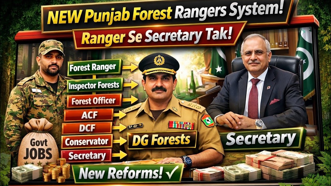 South African Forest Ranger Ranks 👉Complete Rank Structure of Punjab Forest Department (New System ...