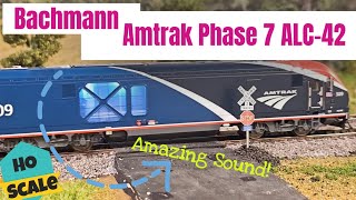 Explore Bachmann HO Scale ALC42 Charger, New Amtrak Phase 7 with TCS WowSound & DCC! Model Trains!