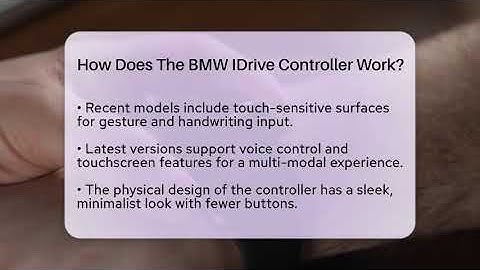 How Does The BMW IDrive Controller Work? - Talking Tech Trends