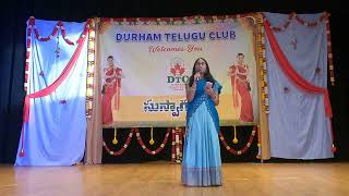 #2 Singing MaaTelugu Talli by Siri Vamsika Chiluveru || Durham Telugu Club || Diwali Event 2022