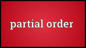 Partial order Meaning