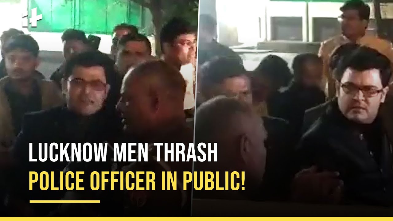 Uttar Pradesh Viral Video: Lucknow Men Thrash Police Officer In Public!