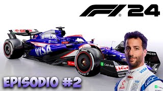 F1 24 EPISÓDIO #02 | Gameplay com Daniel Ricciardo MODO CARREIRA | MOZA R5 + Volante GS