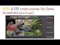 HTML &amp; CSS Crash Course for Data Scientists