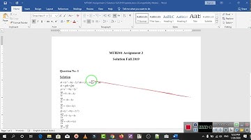 MTH301 Assignment No.2 Complete Solution Fall 2020