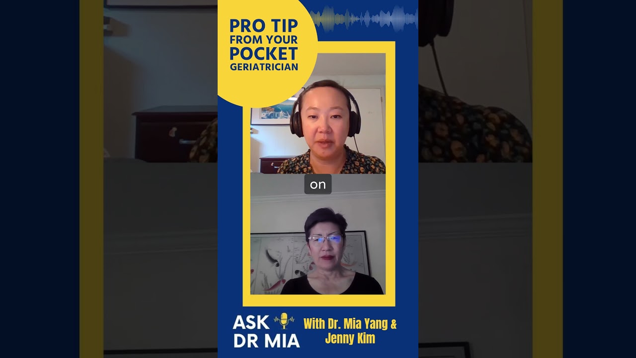 Pro Tip From Your Pocket Geriatrician #ageing #eldercare #askdrmia