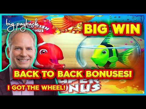 BACK TO BACK BONUSES! Gold Fish Deluxe Slots - HOT NEW GAME!