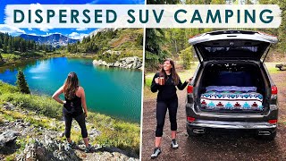 DISPERSED CAMPING in Colorado with our SUV | Alpine Lake Hike & Scenic Pass