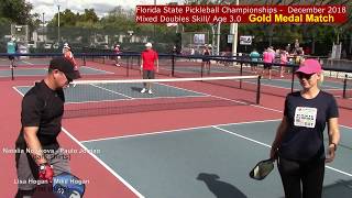 Florida State Pickleball Championships DEC 2018  mixed double 3.0 - Gold Medal Match