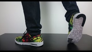 NIKE SB STEFAN JANOSKI MAX PREMIUM tie dye tour yellow black green pulse 807497 703