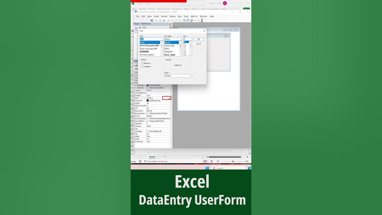 How to Create a UserForm in Excel Easy and simple way #excel #vba - YouTube