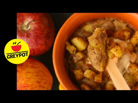 1 Minute Apple Mug Cake Recipe | Microwave Fruit Cake Recipe