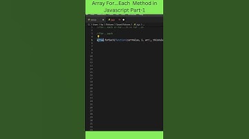 Must Know #javascript Array For...Each Method (callback) Part-1 #shorts #youtubeshorts #hindi