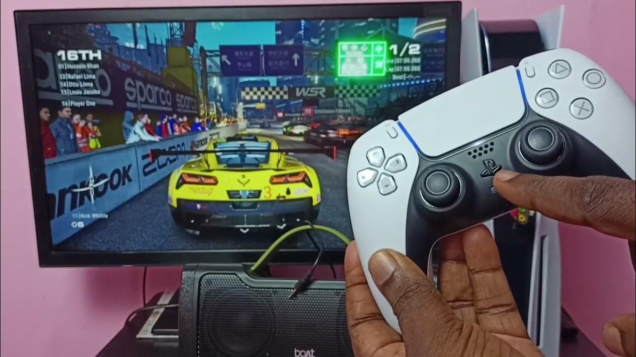 How to Connect Speaker to PS5 using AUX Cable Connect Speaker to Sony