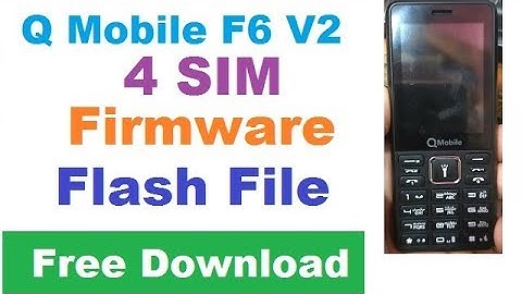 Q Mobile F6 v2 flash file Free Download