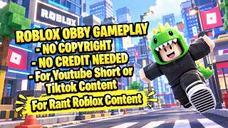 10 Mins Free Copyright Roblox Obby Gameplay | Parkour Background | Rant Youtube Short Content