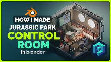 Jurassic Park Control Room in Blender - 3D Modeling Process | Polygon Runway