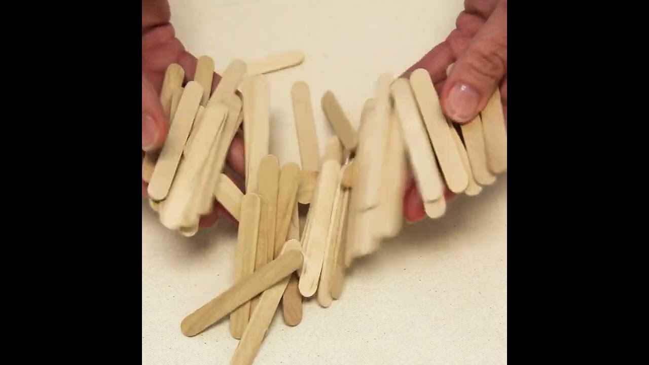 150 Piece Craft County Flat Natural Wood Craft Sticks Popsicle Sticks 2 1/2  Inch
