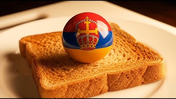 Spreading Ancient Empire Flag ball on Toast 🍞🌍 | AI ASMR – Oddly Satisfying Toast ASMR