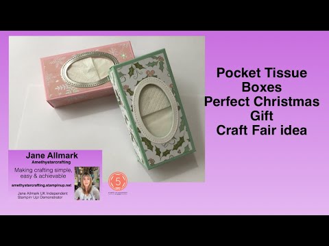 Make a Christmas pocket tissue box great little gift, stocking filler or craft fair