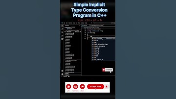 program of Implicit type conversion C++ | #shorts #youtube #ytshorts #trending #youtuber #music