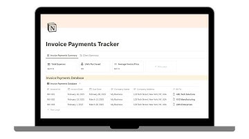 Invoice Payments Tracker | How to track invoice payments in @Notion for businesses with ease