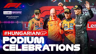 Podium Celebrations | Formula 1 Hungarian Grand Prix 2025
