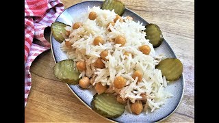 CHICKPEA RICE PILAF RECIPE I Simple But Delicious Street Food